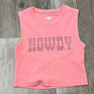 Urban Outfitters Coral 'Howdy' Kids Tank Top